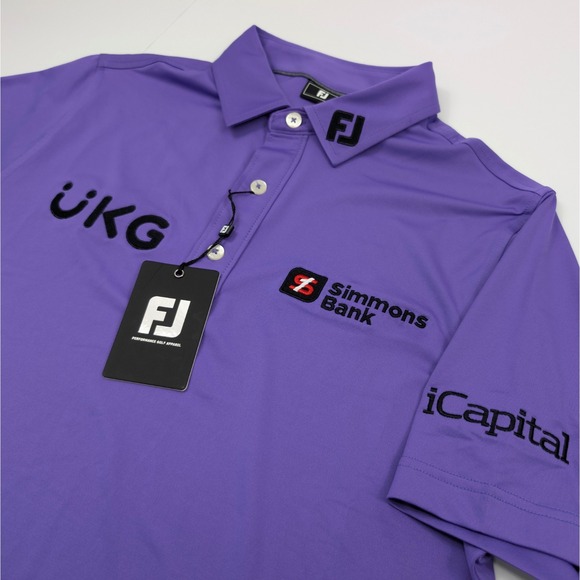 FootJoy Other - FootJoy Tour Issue Polo Mens Small‎ Purple Performance Golf Embroidered Logos